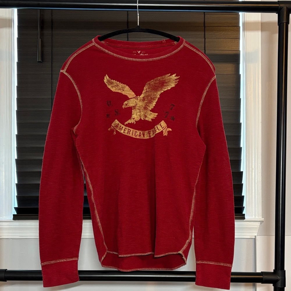 American Eagle Outfitters Red Crewneck Sweater